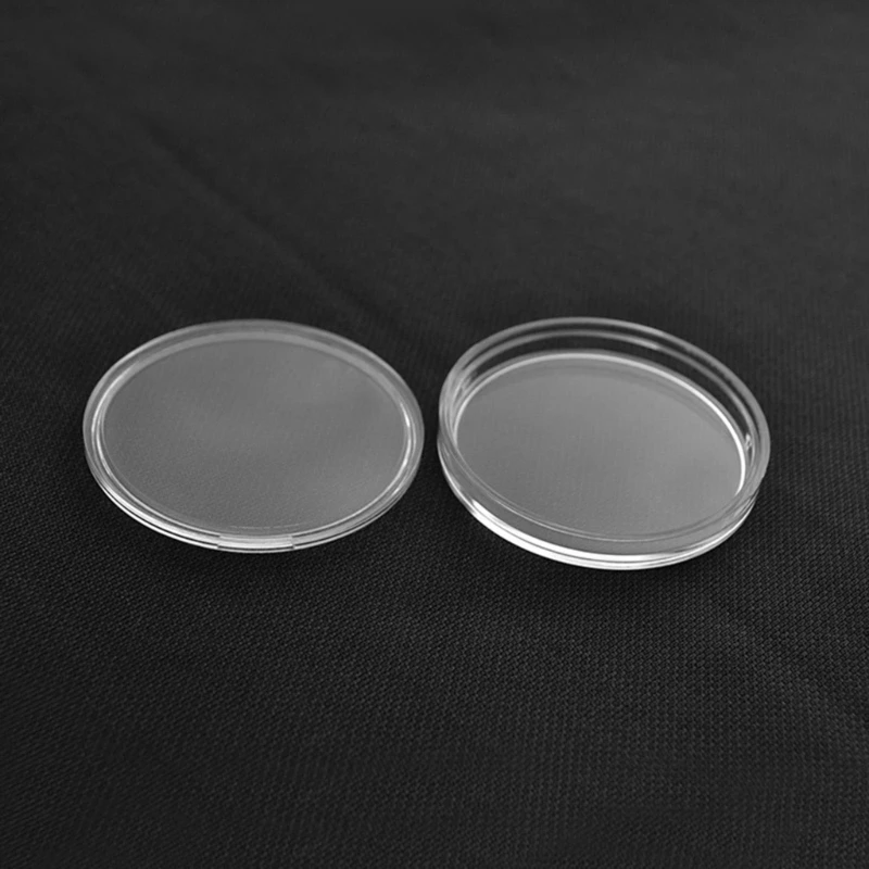 

100 шт., 25 мм, держатель для монет, прозрачный круглый дисплей для монет