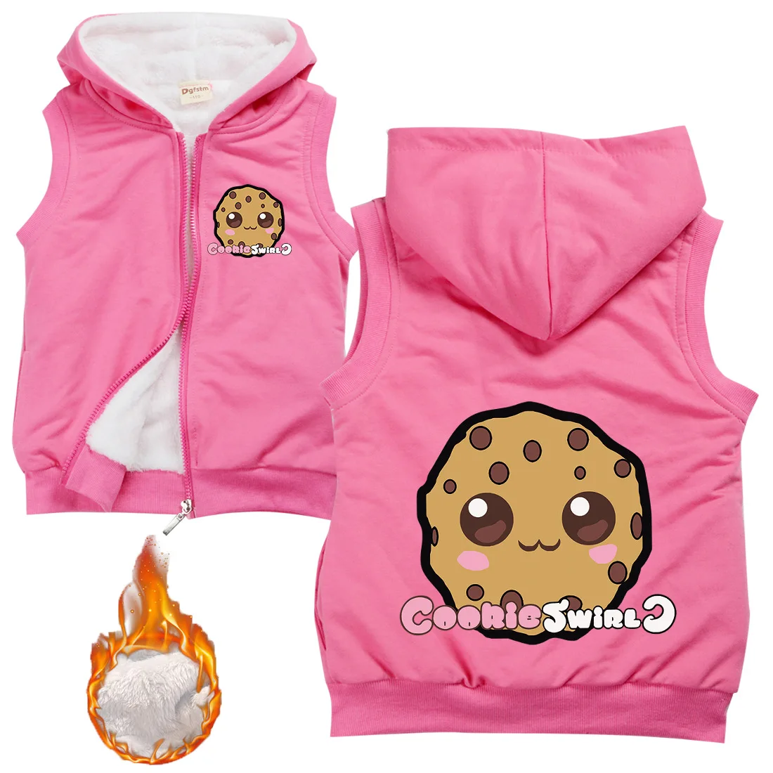 Зимний флисовый костюм для мальчиков и девочек на молнии