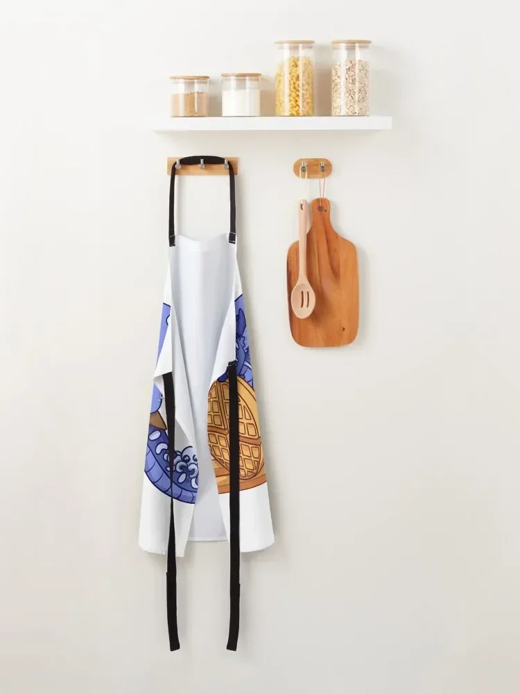 Фартук цвета индиго с вафлями. Новинки для кухни и дома. Детская кухонная одежда.