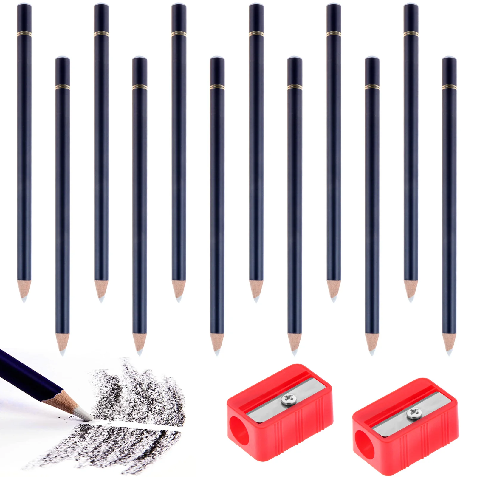 

12 Pieces Eraser Pencils Perfection Eraser Drawing Pencil Sketch Pencil with Pen