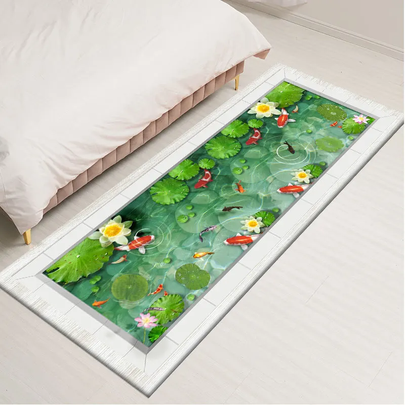 Фланелевые коврики для гостиной прихожей коридора с рисунком рыбы напольные