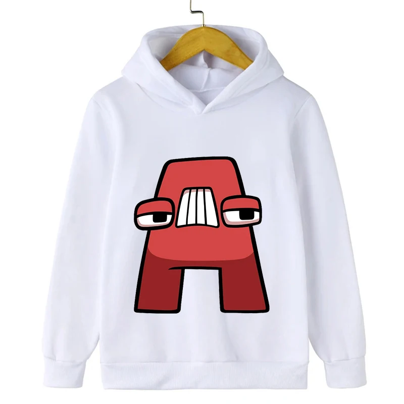 Красная толстовка с рисунком буквы A флисовая Y2k Sudadera пуловер принтом алфавита Lore