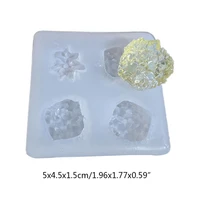 clear ore crystal cluster epoxy resin mold decorations pendant chocolate cake silicone mould diy crafts jewelry making tools