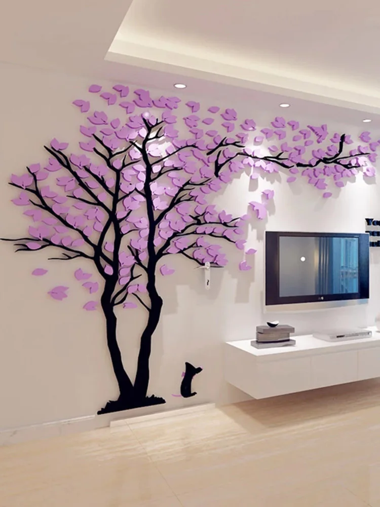 

3D Acrylic Mirror Wall Stickers DIY Art Mural Large Wall Sticker Home Decoration Decals Living Room Sofa TV Background Wallpaper