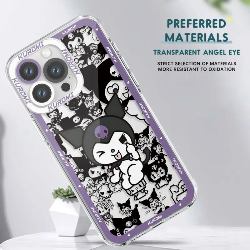 чехол для телефона iPhone 14 13 12 Mini 11 Pro Max 15 8 X XR XS MSX 6 6S 7 SE 15Plus Clear fundas cover Japan Super Cool Kurome Girl