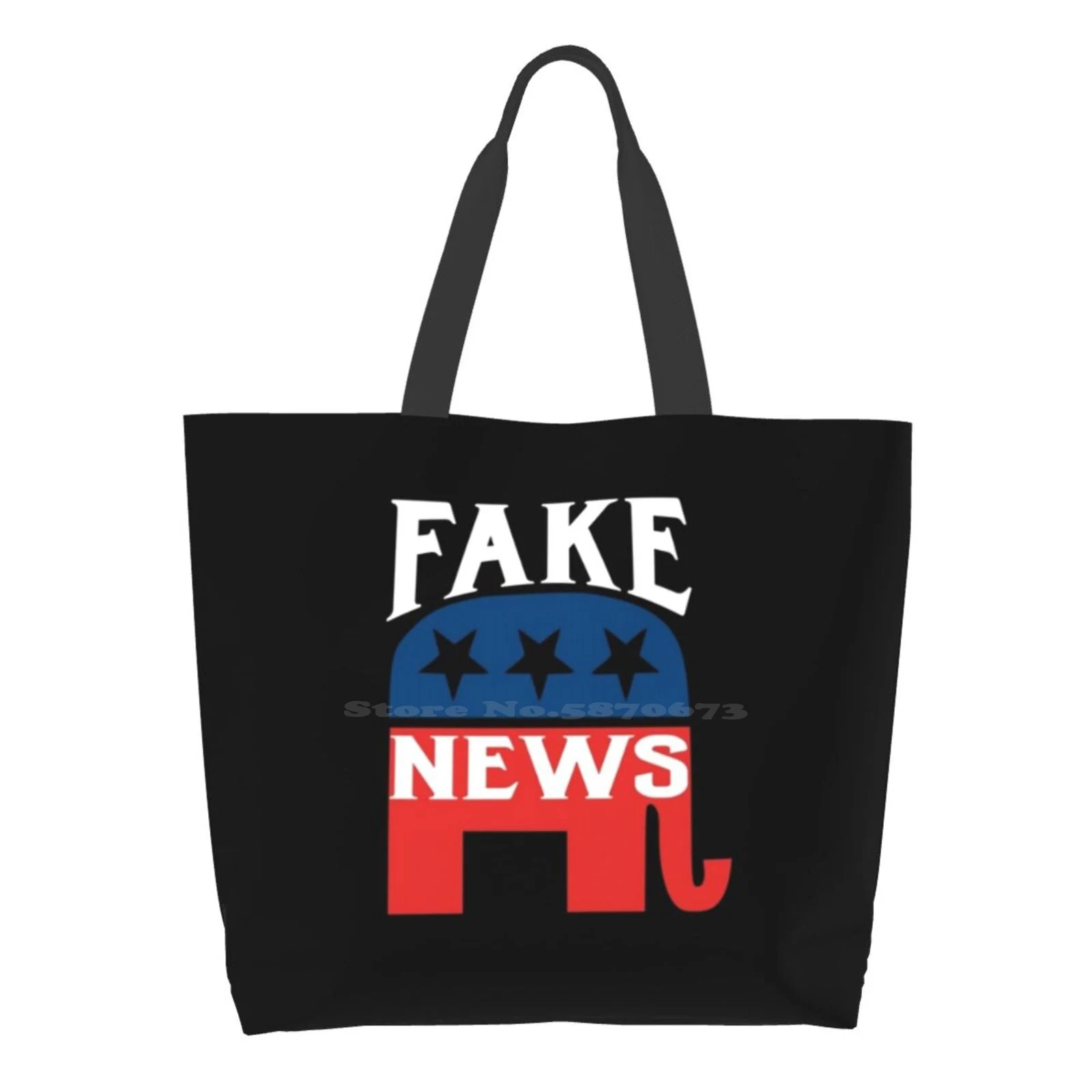 

Fake News Reusable Household Tote Bags Storage Bags Fake News Vector Red Stamp Grunge Icon Report Banner Seal Internet