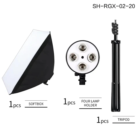 SH фотография четыре лампы Φ 50x70 см осветительные приборы для фотостудии софтбокс фотографическое оборудование основание E27