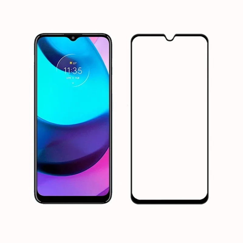 For Moto E20 full coverage 10D Tempered Glass Case Motorola 6.5 Screen Protector E 20 XT2155