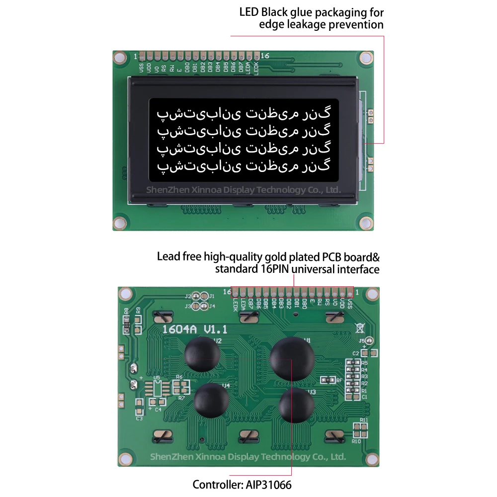 Напряжение 5 В 3 дополнительная поддержка индивидуальный ЖК-модуль 1604A Farsi BTN