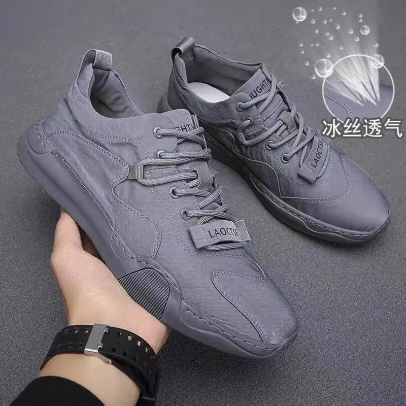 

2022 New Men's Shoes Fashion Soft Bottom Anti Slip Wear-resistant Breathable Canvas Shoes Round Head Low Top Light Board Shoes