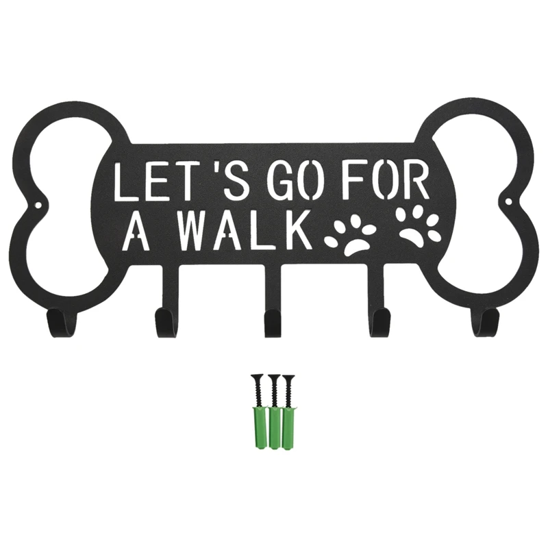 

Metal Pet Dog Leash Hanger Hook Dog Leash Wall Rack Holder With Free Nail Hang On Leather Nylon Leash Key Pet Holder