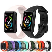 silicone strap for huawei band 6 tpu replacement huawei band 6 pro wristband bracelet sport smart watch for honor band 6 strap