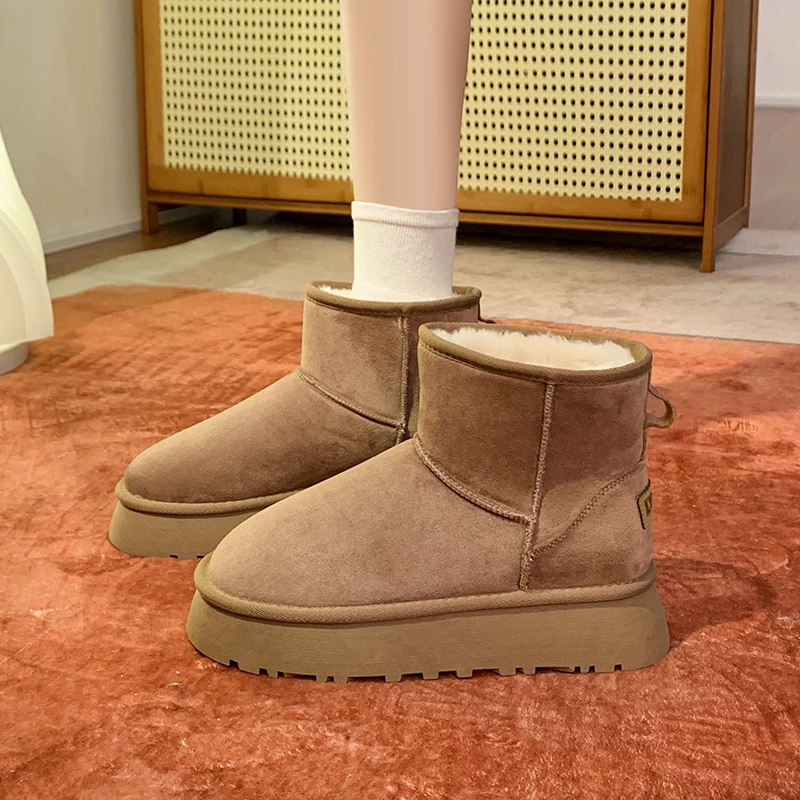 Осень-зима 2024 новая плюшевая теплая женская обувь повседневные и удобные