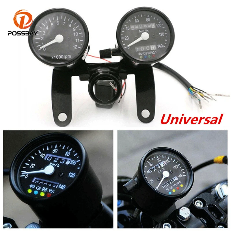 

Motorcycle Accessories 12V Universal Meter Speedometer Odometer Tachometer Speedometers Gauge LED LCD Odometer Tachometer Fuel