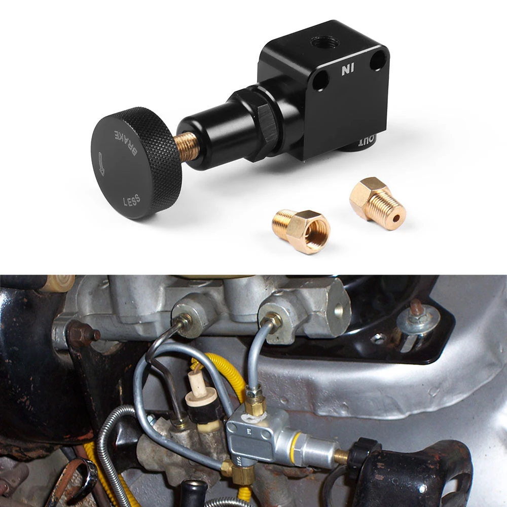 

VR - Brake Bias Proportioning Valve Pressure Regulator For Brake Adjustment 1/8-27 NPT Pressure Regulator Screw Knob Type