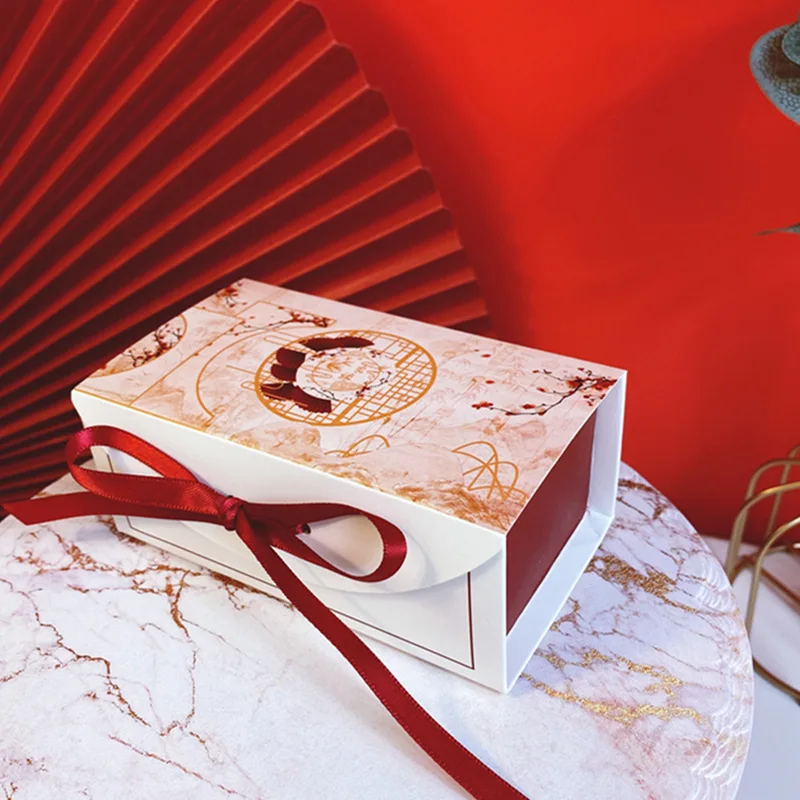 

10PCS Wedding Candy Box Red Back Gift Box Chinese Wedding Candy Box Party Gift Box Valentine's Day Gift Box