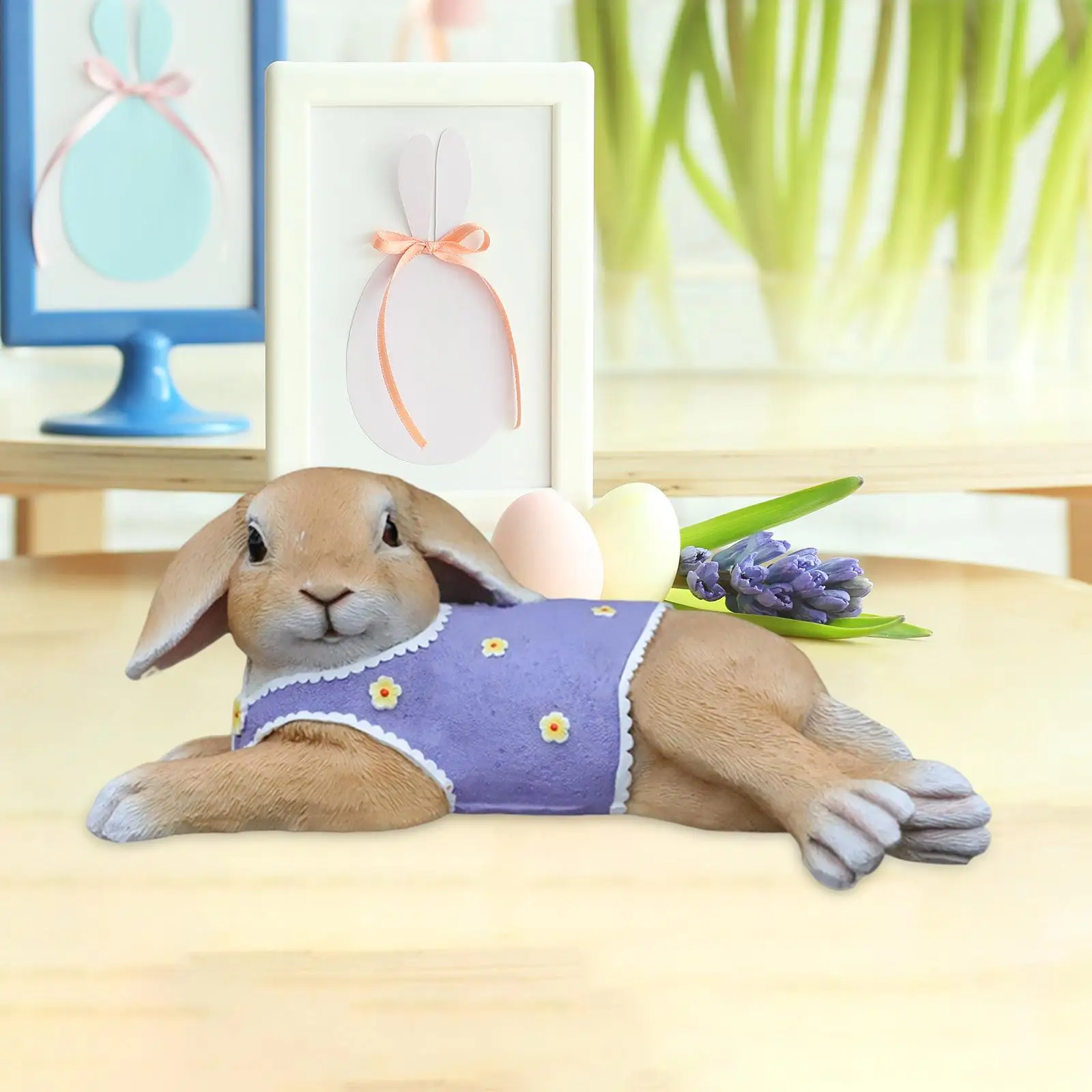 

Cute Garden Statue Sculpture Fantasy Rabbit Statue for Outdoor Desktop Housewarming