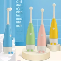 children electric toothbrush for 3 15 ages kids cute cartoon penguin pattern with soft replacement heads sonic aaa dry battery