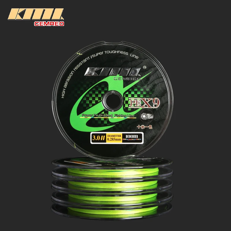 

CEMREO X9 PE рыболовная леска 500 м, 9 нитей, плетеная леска, сверхпрочная многоцветная рыболовная леска, рыболовные аксессуары 5*100 м