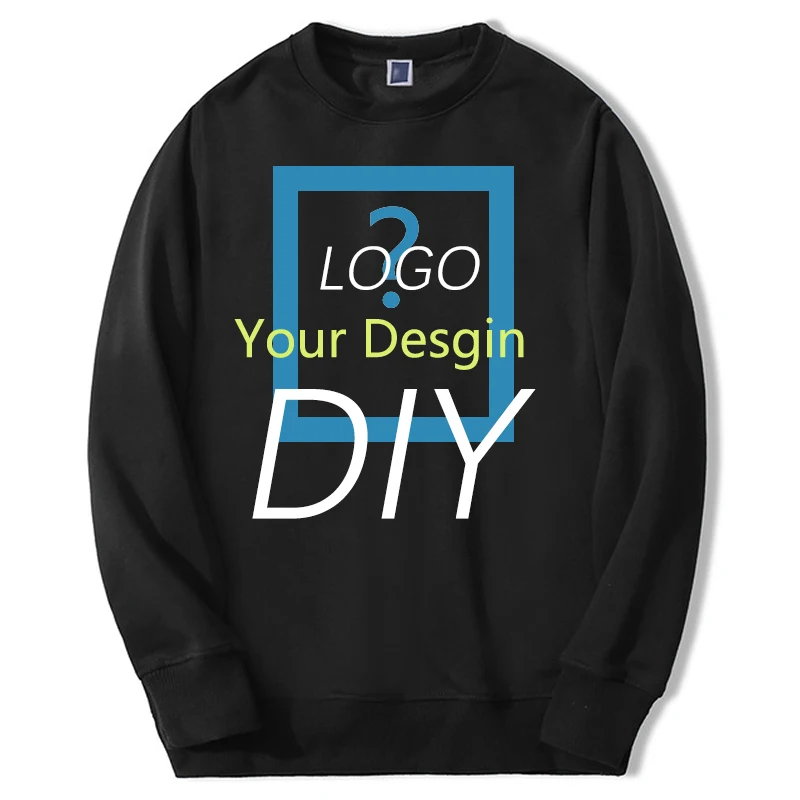 Custom Your Design Print Your Pic DIY LOGO Mens Customize Hoodies Sweatshirt Pullovers Men's Oversize Drop Shipping Streetwear