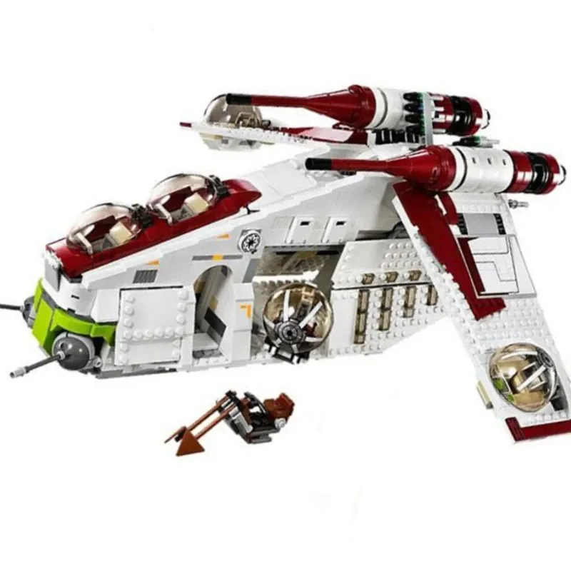 

1228pcs In Stock Plan Republiic Dropshipi Gunship Building Blocks Bricks 75021 DIY Toys For Children Birthday Christmas Gift