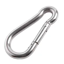 High Quality 304 Stainless Steel Mountaineering Buckle Climbing Carabiner Caribiner Clips Carbine Snap Hook Key-Lock