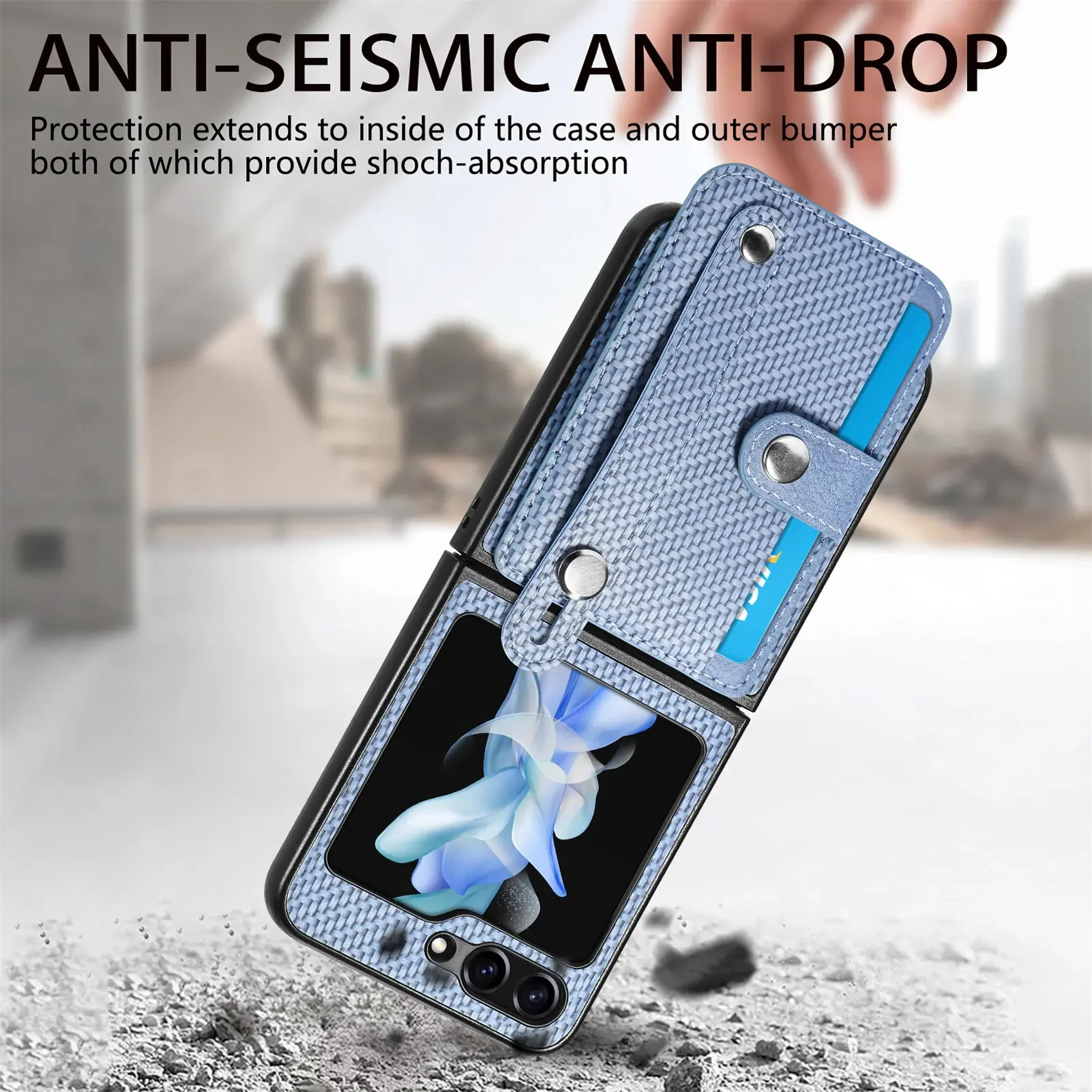 Складной чехол-бумажник для Samsung Z Flip 5 Flip4 Flip3 флип-чехол телефона Galaxy 4 3