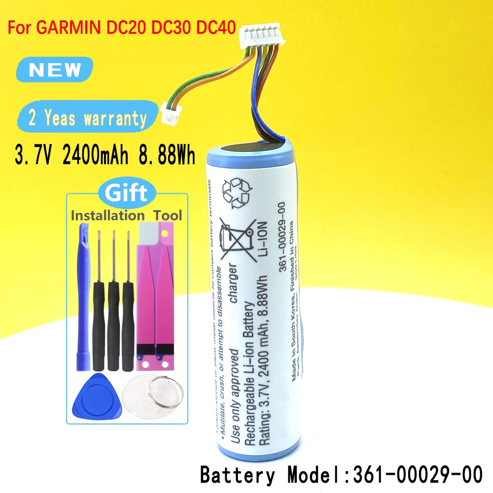 

361-00029-00 новый аккумулятор 2400 мАч для GARMIN Astro System DC20 DC30 DC40 361-00029-01 собачья батарея с номером отслеживания + Инструменты