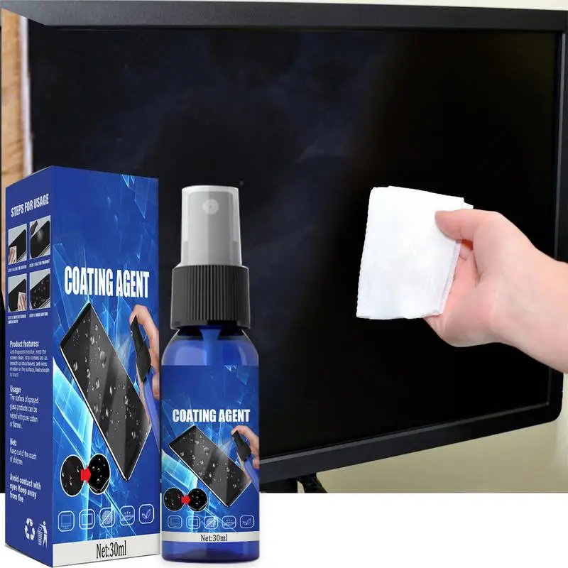 

30ml Liquid Glass Screen Protector Spray Anti-Scratch Coating Agent Spray For Tablet Glasses/Laptops Oleophobic Protector