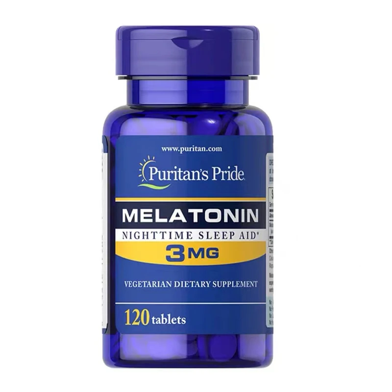 

Original Melatonin Nighttime sleep aid 3mg 120/240 tablets Helps You Fall Asleep Faster Strengthen Immune System Free Shipping