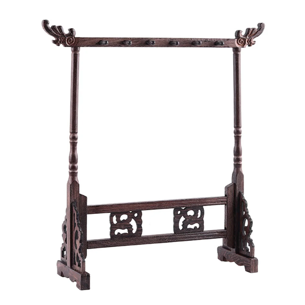

Brush Calligraphy Rack Hanger Holder Drawing Stand Wood Shelf Pen Sumi Rest Chinese Painting Carving Ink Accessories Hanging