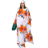 muslim robes two piece set chiffon party african dresses for women loose maxi dresses abaya tops and pants matching set fall new