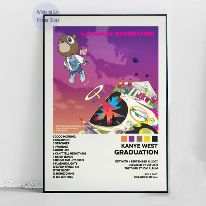 Музыкальный альбом Kanye West MT882 в стиле хип-хоп постер на выпускной настенное