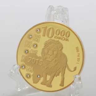 

Памятная серебряная монета с изображением слона из Замбии