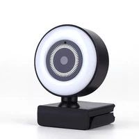 hd webcam 1080p built in ring light conference video computer hd camera with microphones for youtube live no auto focus