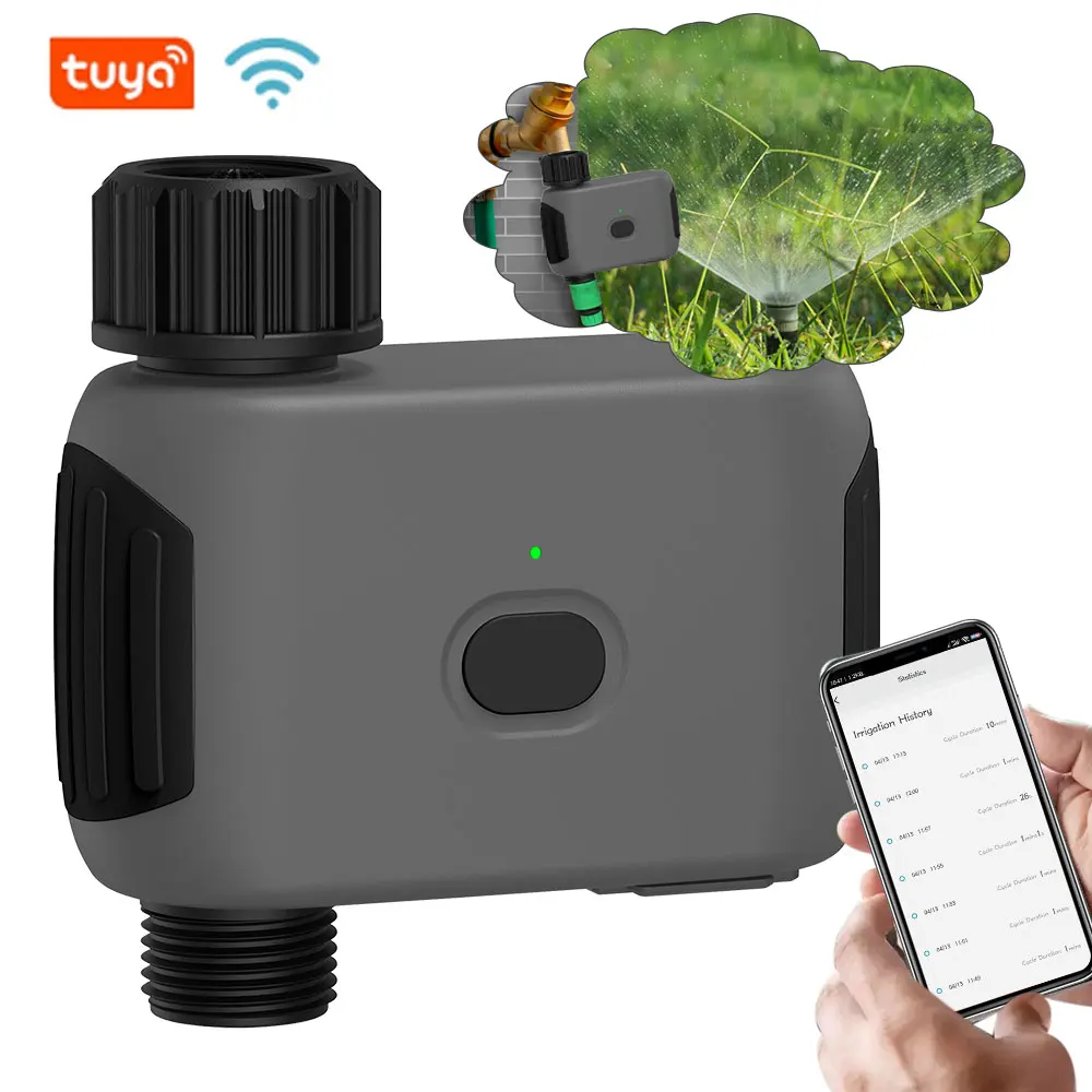 

BSP/NPT WIFI Garden Water Timer Zigbee Mobile Phone Remote Controller Waterproof Automatic Irrigation System For lawn Watering