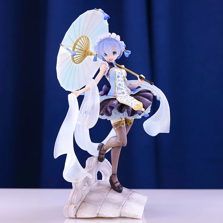

4style Anime Rem Re:Life In A Different World From Zero kawaii girl Hanfu Lolita Figure Rem PVC Collection Model Toys Gifts