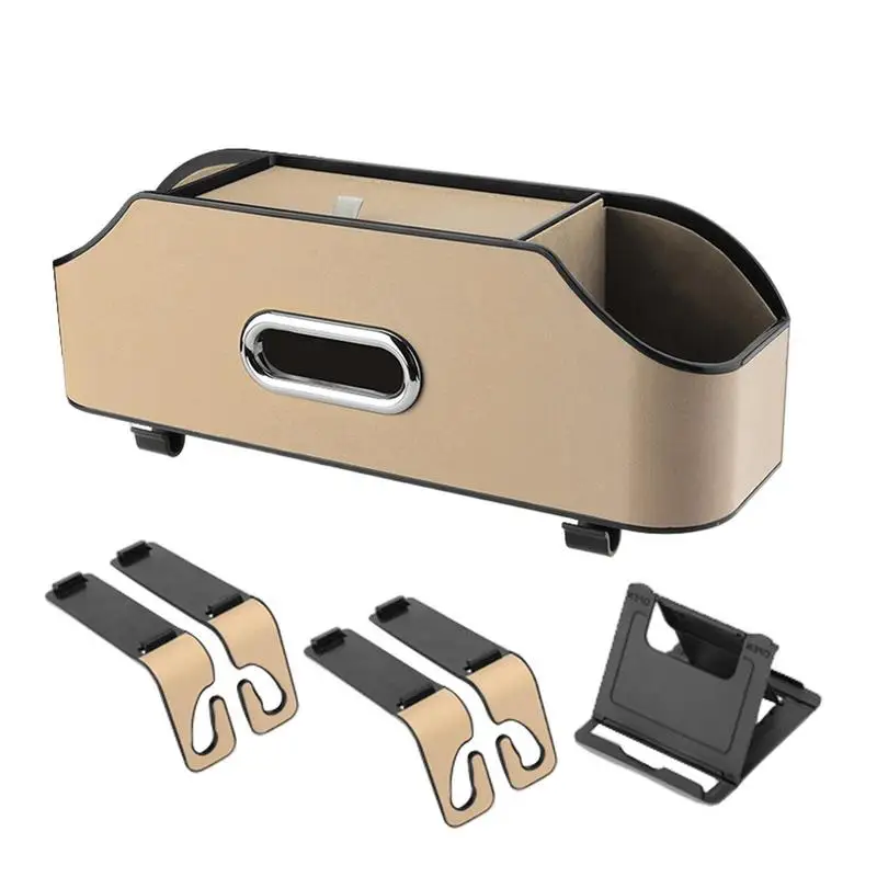 

Vehicle Multifunctional Storage Box Back Seat Car Storage Box Auto Back Seat Paper Bag Place Water Cup Stowing Tidy Accessories