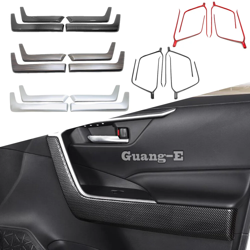 

Car Interior Door Handle Armrest Covers Decoration Inner Handrail Stick Trim 4PCs For Toyota Rav4 2019 2020 2021 2022