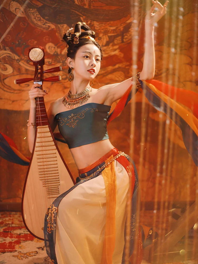 

Chinese Drama Ancient Costume Dunhuang Opera Dance Clothes Performance Skirt Hanfu Women's Suit