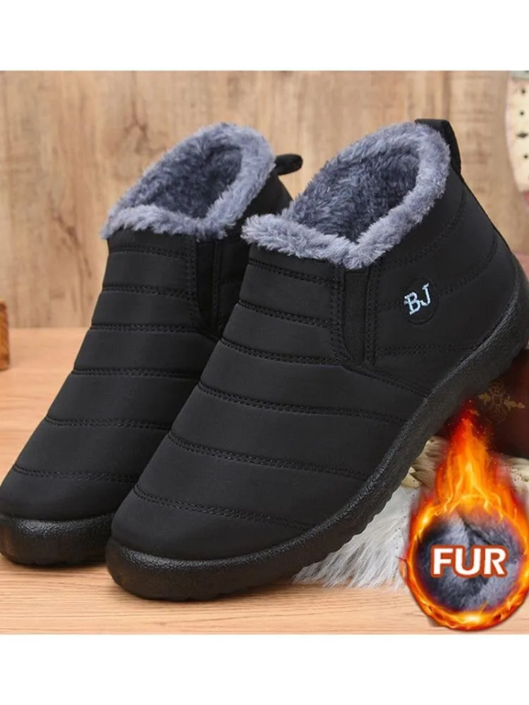 Boots Men Snow Fashion Men's Shoes Male Winter Shoes For Men Army Men Shoe Waterproof Mens Shoes Warm Fur Footwear Work Boots