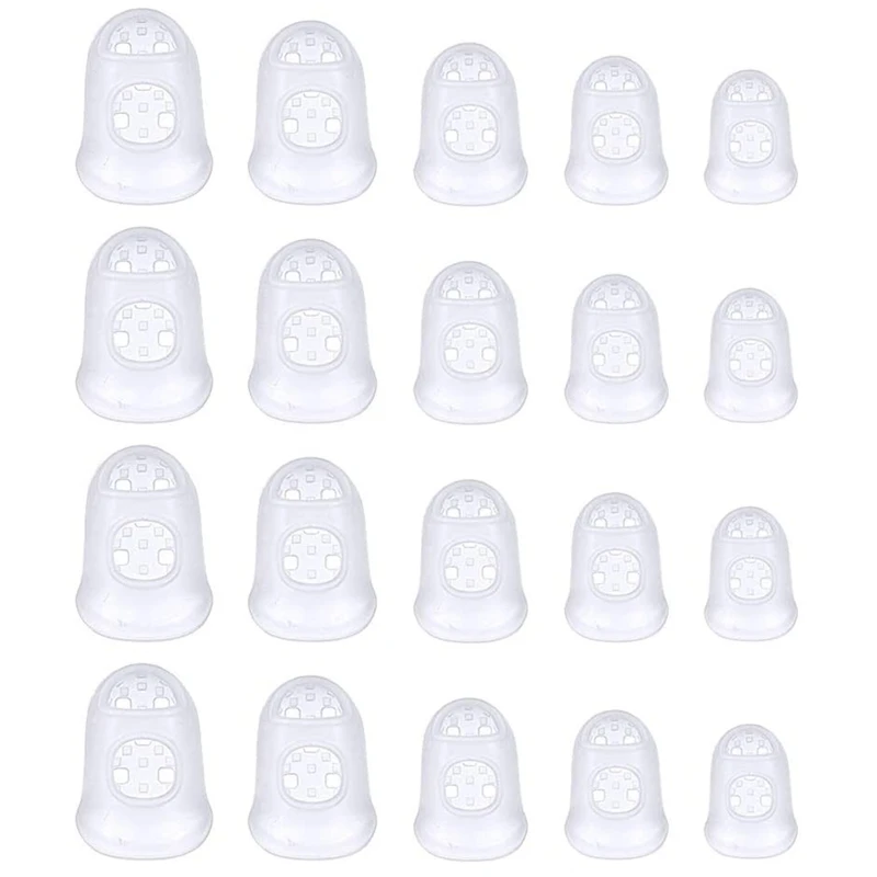 

40 Pcs Fingertip Protectors, 5 Sizes Ukulele Finger Caps,For Guitar Ukulele Stringed Instruments