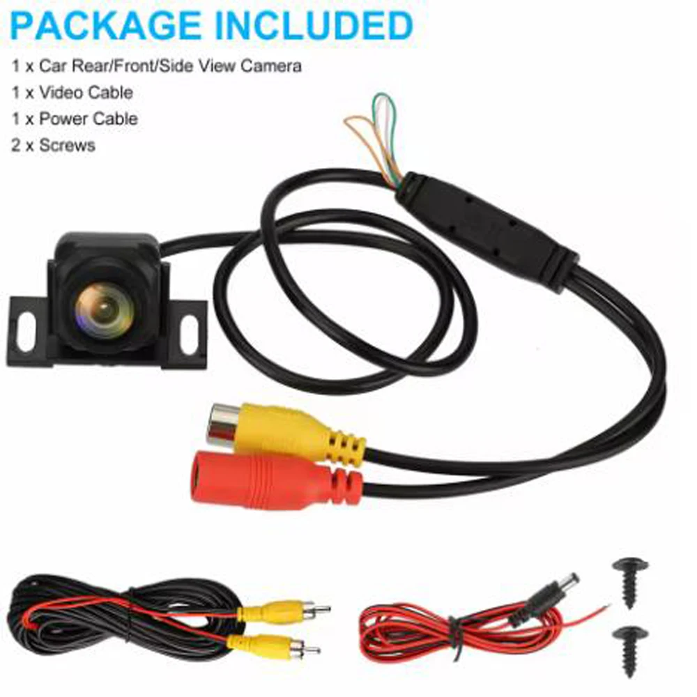 

1 комплект, автомобильная камера заднего вида «рыбий глаз», 170 градусов, 1080P, ночное видение, парковка, реверс, HD-датчик изображения, вид сзади