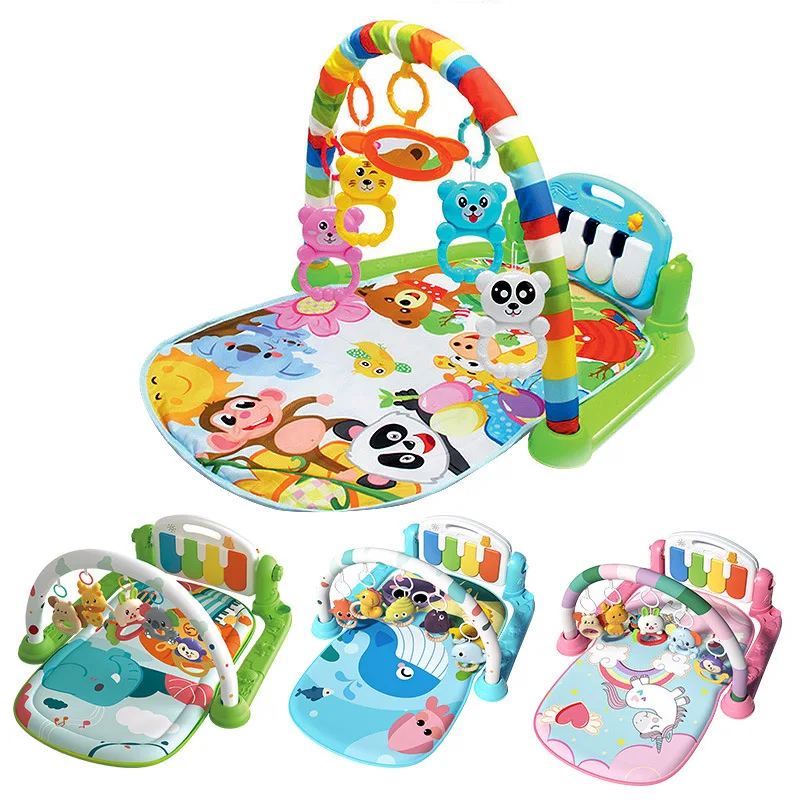 Baby Fitness Rack Music Pedal Piano Toy 0-36 Months Newborn Baby Piano Game Mat Hot Sale