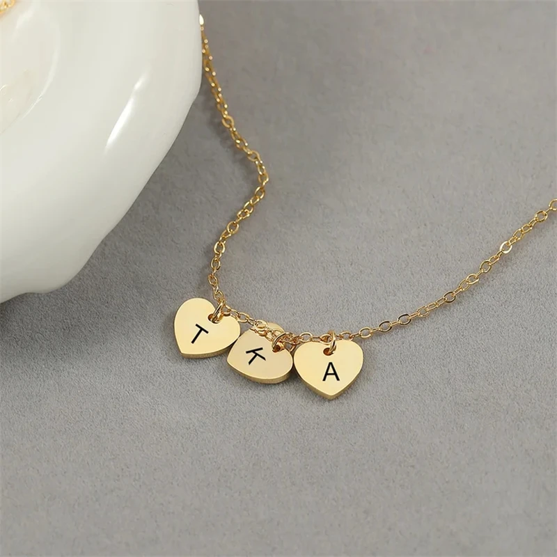 Ожерелье с именем на заказ из нержавеющей стали инициалом гравировки подарок для