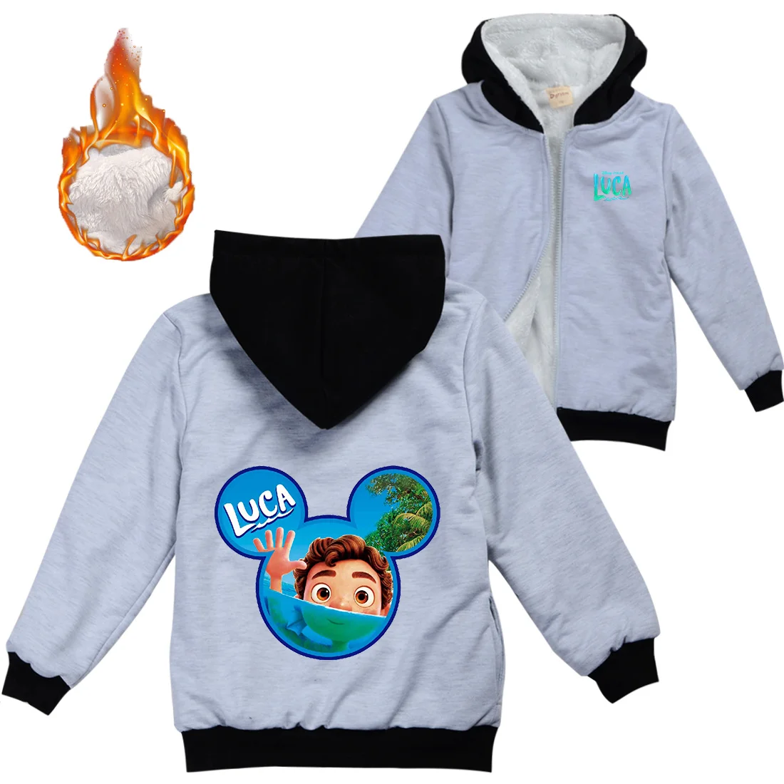 

Детский утепленный свитер с молнией, на зиму