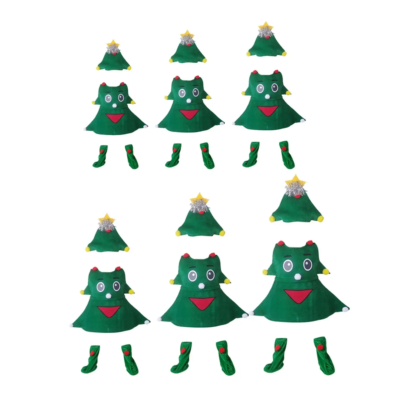 

Funny Kids Christmas Tree Costume Clothes Photo Props Children Unisex Dress up Christmas Clothing for Halloween Masquerade Decor