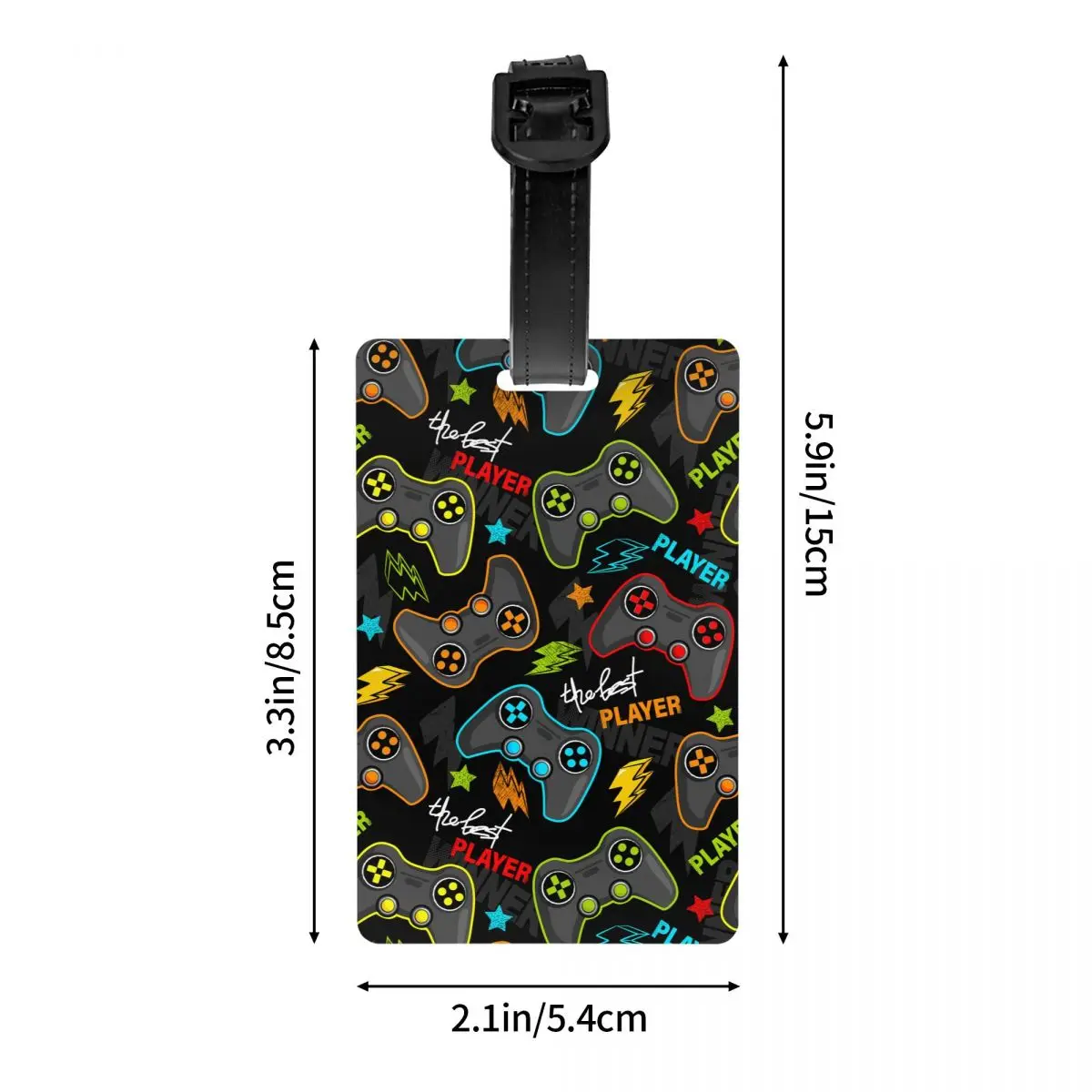 Багажная бирка с игровым контроллером на заказ именной картой подарок для