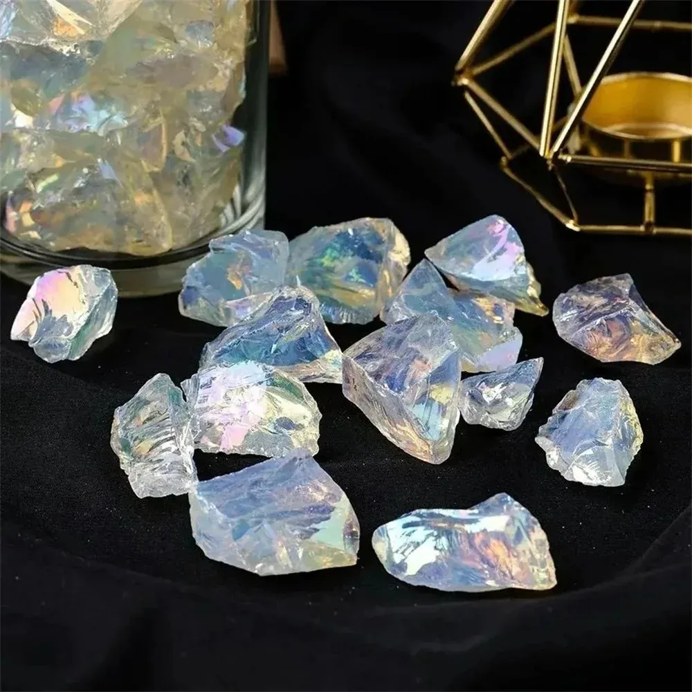 Натуральный Гальванизированный опал необработанный камень крупный гравий для