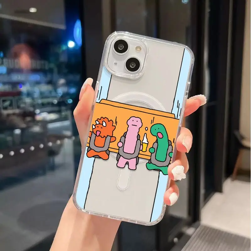 Магнитный чехол для телефона Magsafe с изображением динозавра J-Joguman Samsung Galaxy S25 S24 S23 S22